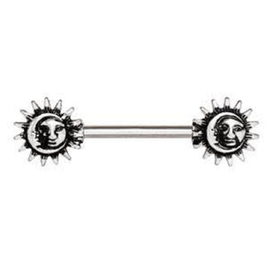 316L Stainless Steel Vintage Sun and Moon WildKlass-WildKlass Jewelry