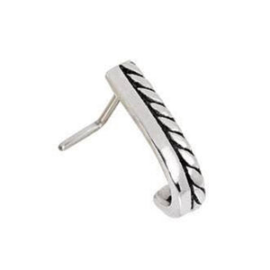316L Stainless Steel Double Band L Bend Half WildKlass Nose Hoop-WildKlass Jewelry