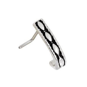 316L Stainless Steel Ornate L Bend Half WildKlass Nose Hoop-WildKlass Jewelry