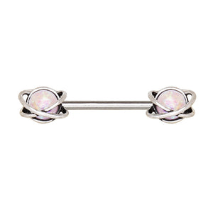 316L Stainless Steel Ringed Galaxy Star WildKlass Nipple Bar-WildKlass Jewelry