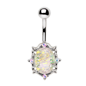 316L Stainless Steel Mystical Mirror WildKlasss Navel Ring-WildKlass Jewelry