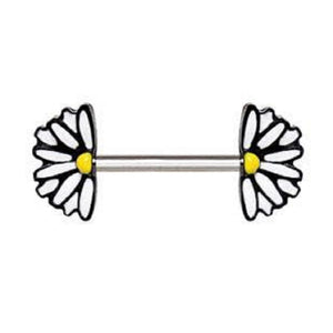 316L Stainless Steel Daisy WildKlass Nipple Bar-WildKlass Jewelry