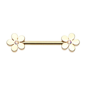 316L Surgical Steel Pearl White Cat WildKlass Nipple Bar